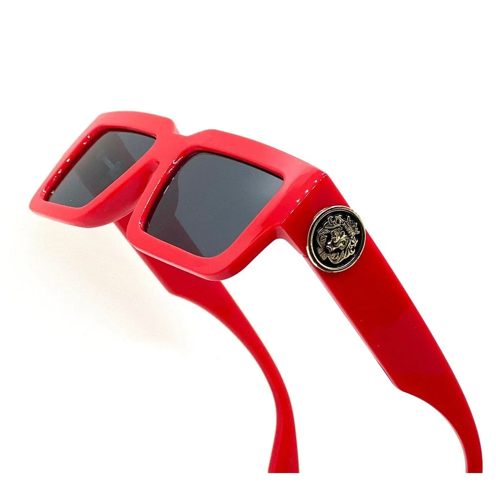 Horned Rim Retro‎ Sunglasses Womens Mens Vintage Retro Square Sunglasses Red New
